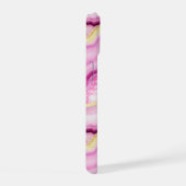 Marbre Rose Or Agate Géode Monogrammé Chic (Côté droit)