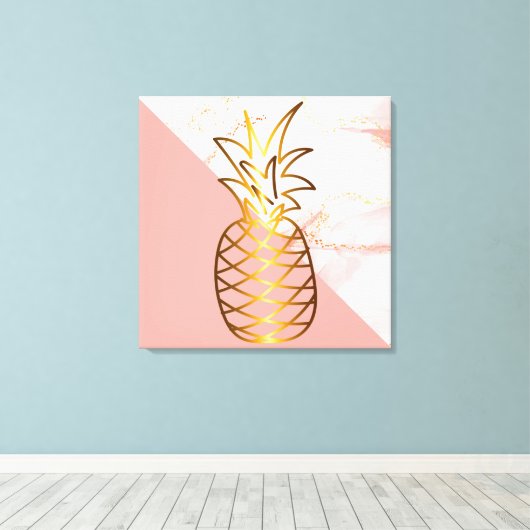 Marbre rose or Ananas toile Imprimer (Insitu (Plancher de Bois))