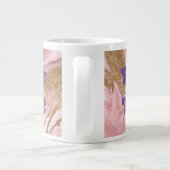 Marbre rose or Luxe Texte personnalisé Jumbo Mug (Dos)