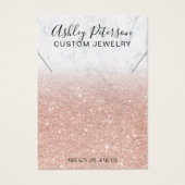 Marbre rose or parties scintillant chic collier ét (Devant)