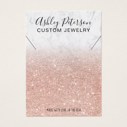 Marbre rose or parties scintillant chic collier ét (Devant)