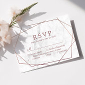 Marbre Rose or Simple mariage géométrique RSVP