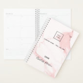 Marbre rose pâle nom élégant logo d'entreprise (Devant avec enveloppe)