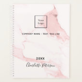 Marbre rose pâle nom élégant logo d'entreprise (Devant)