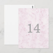 Marbre rose vif élégant Numéro de table (Devant / Derrière)