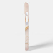 Marbre rose vif iPhone 15 Coque avec veines or (Verso / Gauche)