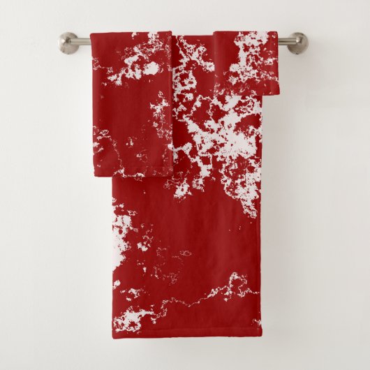 Marbre rouge et blanc abstrait (En situation)