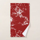 Marbre rouge et blanc abstrait (Serviette à main)