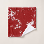 Marbre rouge et blanc abstrait (Gant de toilette)