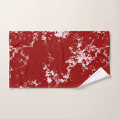 Marbre rouge et blanc abstrait (Serviette à main)
