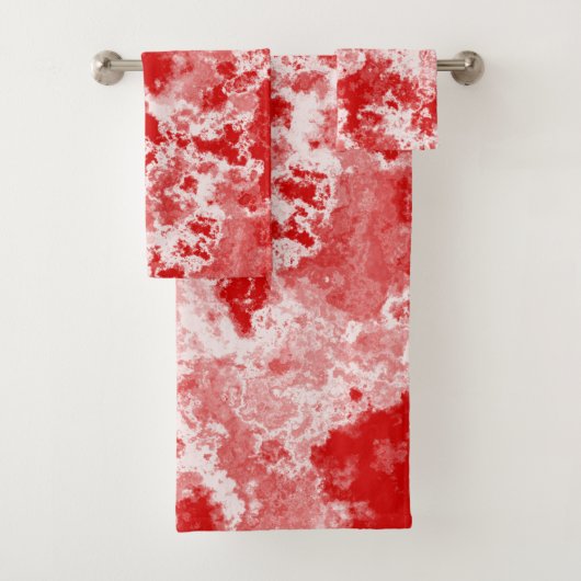 Marbre rouge et blanc abstrait (En situation)