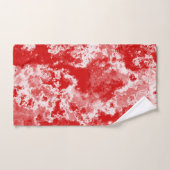 Marbre rouge et blanc abstrait (Serviette à main)