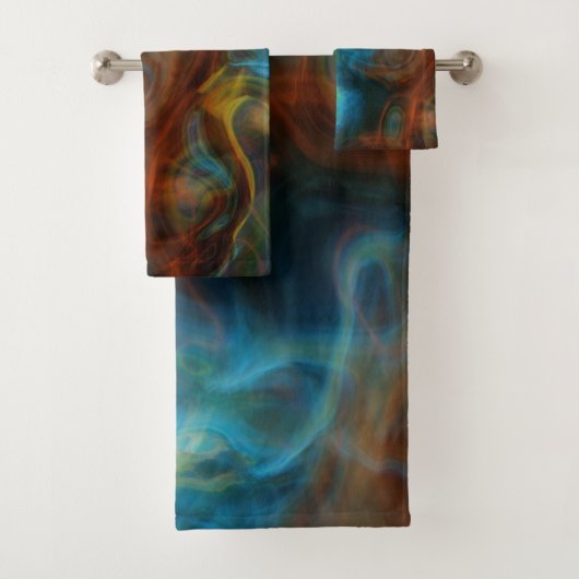 marbre rouge et bleu turquoise abstrait (En situation)