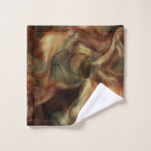 marbre rouge et orange abstrait (Gant de toilette)