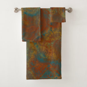 Marbre rouille et turquoise abstrait 4