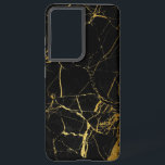 Marbre Samsung Galaxy Coque<br><div class="desc">Motif en marbre noir et or Samsung Galaxy S21  Coque</div>