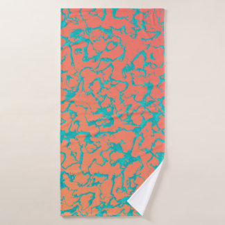 Marbre sauvage 6 - Corail vivant et Turquoise