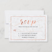 Marbre | Simple Typographie moderne RSVP Insertion (Devant)