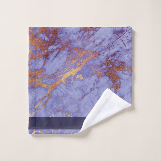 Marbre simple violet et or ID672 (Gant de toilette)