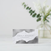 Marbre trempé d'argent | Carte de visite (Debout devant)