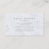 Marbre trempé d'argent | Carte de visite (Dos)