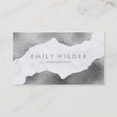 Marbre trempé d'argent | Carte de visite (Devant)