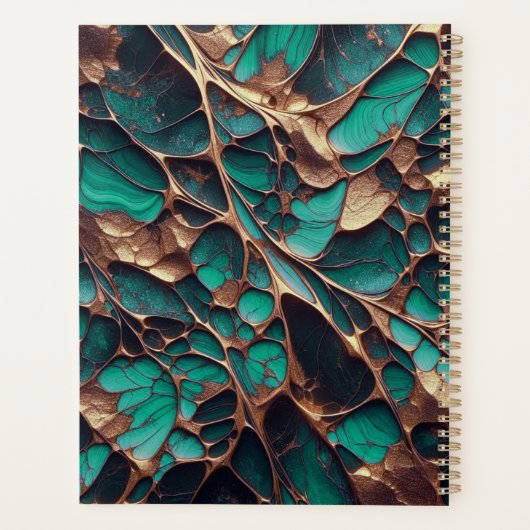 Marbre Turquoise et or élégant avec plaque signalé (Dos)