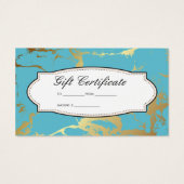 Marbre Turquoise or | Carte cadeau (Dos)