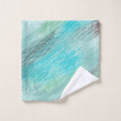 Marbre turquoise, vert et mauve Abstrait (Gant de toilette)