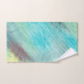 Marbre turquoise, vert et mauve Abstrait (Serviette à main)