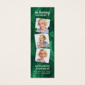 Marbre vert 3 Poème photo Signet de prière funérai (Devant)