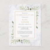 Marbre vert Célébration de la vie Invitation (Devant)