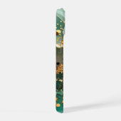 Marbre vert chic monogramme paillettes dorées (Côté droit)