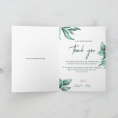 Marbre vert émeraude & Carte de remerciements doré (Intérieur)