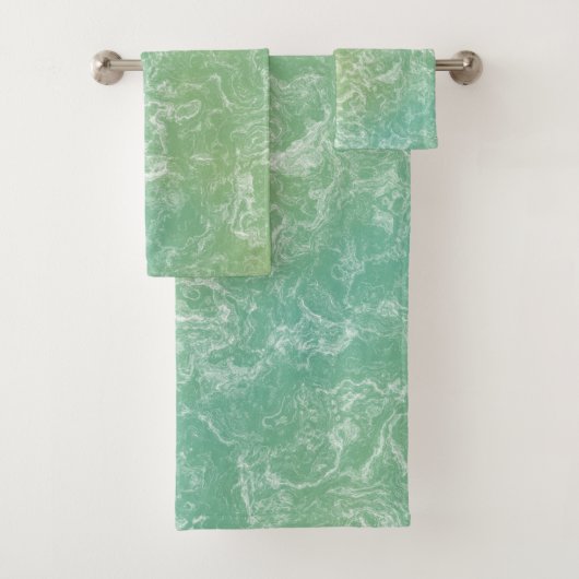 marbre vert et blanc abstrait (En situation)
