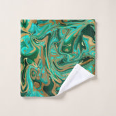 Marbre vert et or liquide (Gant de toilette)