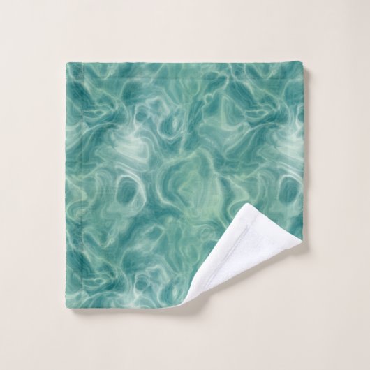 Marbre vert turquoise Abstrait (Gant de toilette)
