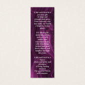 Marbre violet 3 Photo Poème funéraire Signet de pr (Dos)