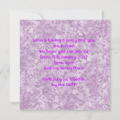marbre violet argent folle invitation cake (Dos)