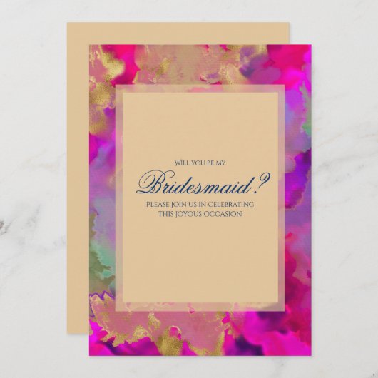 Marbre violet, bleu, violet dans les invitations (Devant / Derrière)