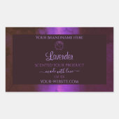 Marbre violet chatoyant Produit Étiquette Rose Flo (Devant)