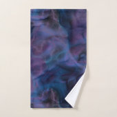 marbre violet et bleu abstrait (Serviette à main)