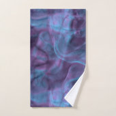 marbre violet et bleu abstrait (Serviette à main)