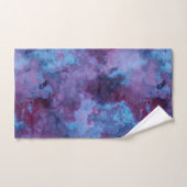 marbre violet et bleu turquoise abstrait (Serviette à main)