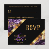 Marbre Violet et Or - RSVP (Devant / Derrière)