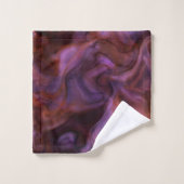 marbre violet et orange abstrait (Gant de toilette)