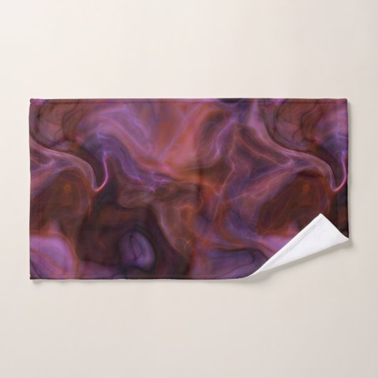 marbre violet et orange abstrait (Serviette à main)