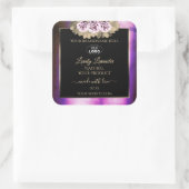 Marbre violet fleuri Étiquettes de produits Ajoute (Sac)