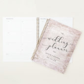 Marbres modernes en Mauve Rose Gold Mariage Plans (Devant avec enveloppe)