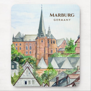 Marburg Altstadt Germany Townscape Painting Muismat